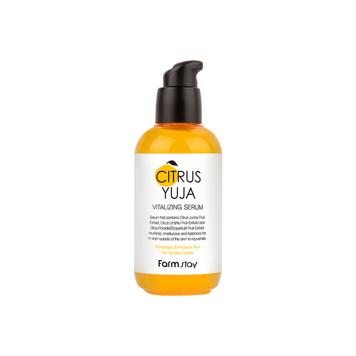 Farmstay Citrus Yuja Vitalizing Serum - Ενυδατικός και προστατευτικός ορός για όλους τους τύπους δέρματος sibling Yuzu - 100ml
