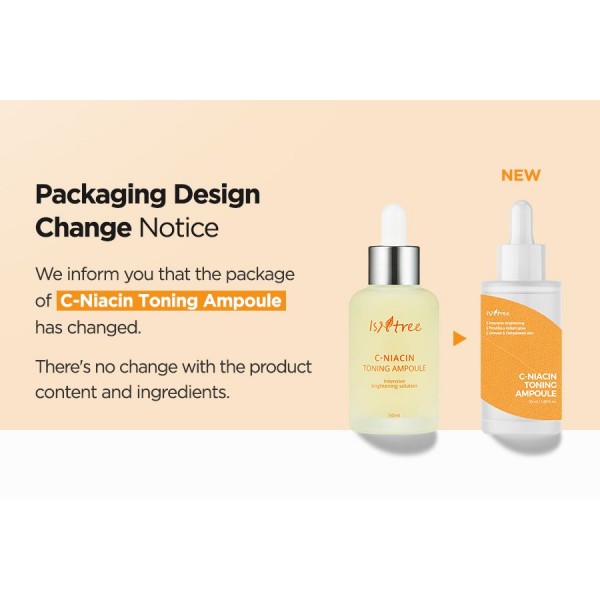 Isntree Toning Ampoule with Vitamin C and Niacinamide - 50ml