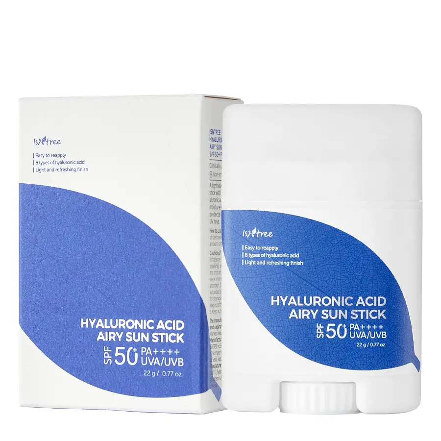 Isntree - Hyaluronic Acid Airy Sun Stick SPF 50+ PA ++++ - Sunscreen Stick - Αντηλιακό Stick Προσώπου SPF50 - 22g