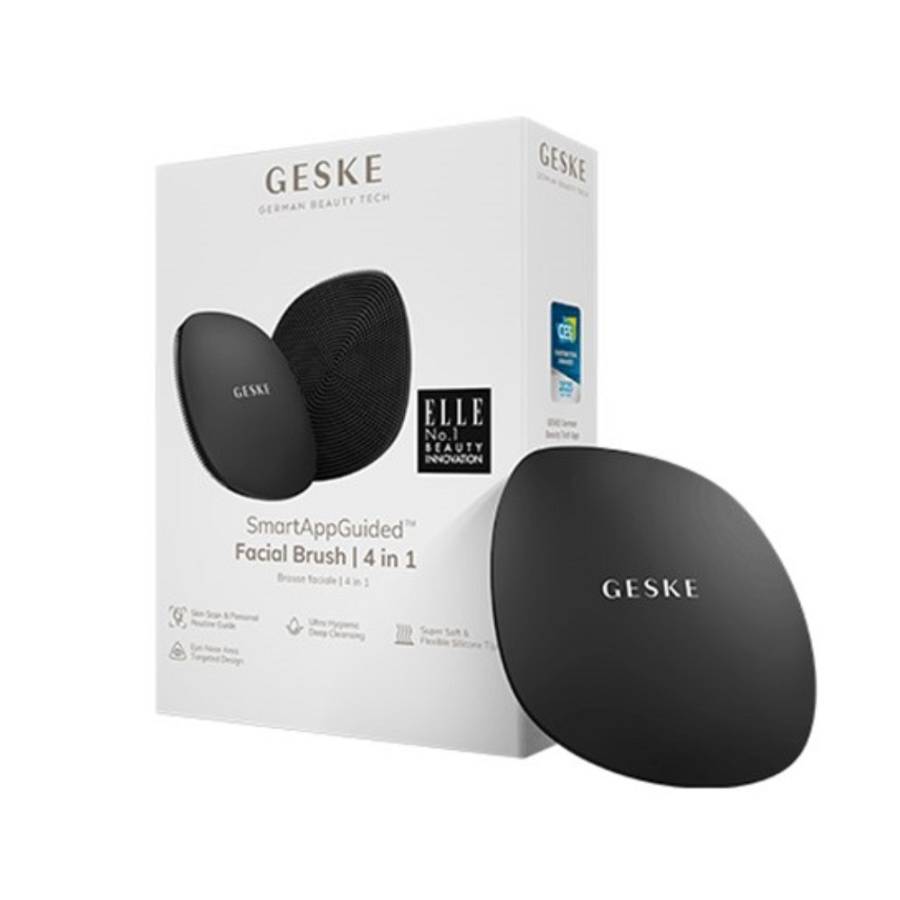Geske Facial Brush 4 in 1 Gray Βούρτσα με σιλικονούχες άκρες για βαθύ καθαρισμό και καθαρισμό στην ζώνη Τ