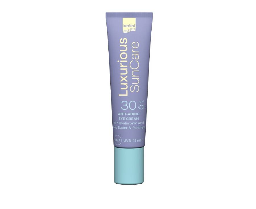 Intermed Luxurius SunCare SPF 30 Ενυδατική & Αντιγηραντική Κρέμα Ματιών με Υαλουρονικό Οξύ 15ml