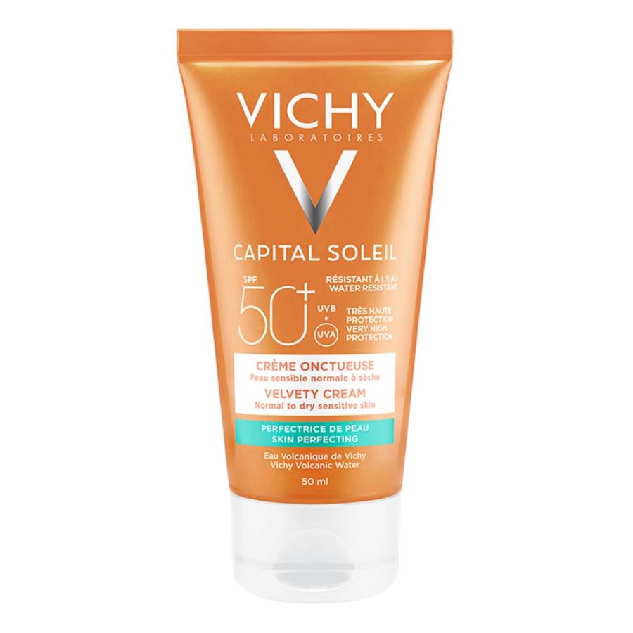 Vichy Capital Soleil Αντηλιακή Κρέμα Προσώπου SPF50+ με Βελούδινη Υφή, 50ml