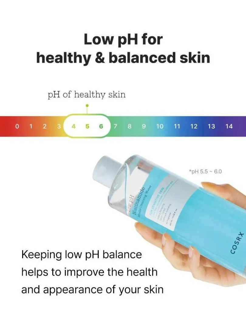 Cosrx Low Ph Niacinamide Micellar Cleansing Water  – Νερό καθαρισμού με χαμηλό pH για ευαίσθητες επιδερμίδες - 400ml