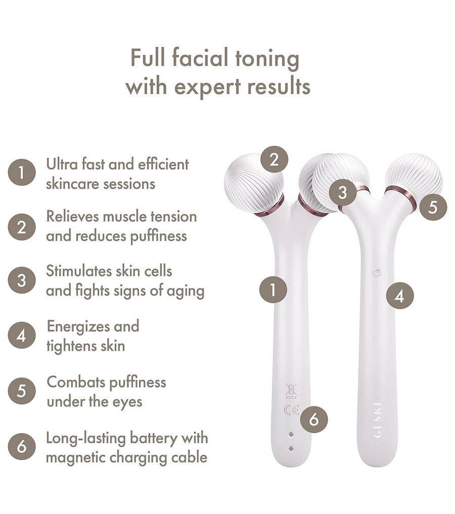 Geske Sonic SmartAppGuided Sonic Facial & Body Roller 4 in 1 Starlight  Συσκευή διόρθωσης περιγράμματος προσώπου και σύσφιξης για πρόσωπο και σώμα