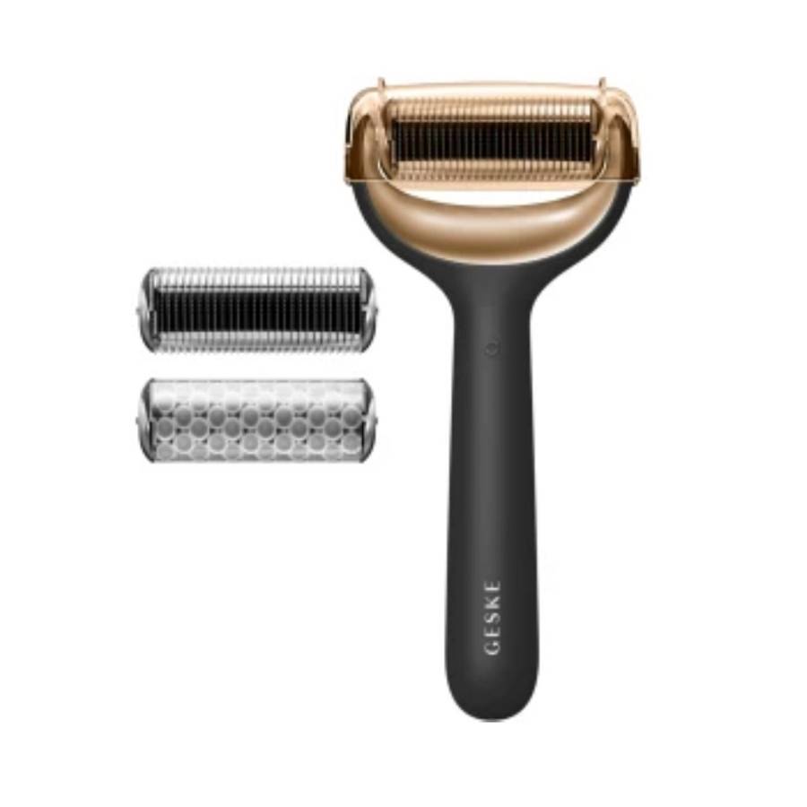 Geske MicroNeedle Face & Body Roller 8 in 1 Gray Συσκευή ομορφιάς με κεφαλή μεσοθεραπείας και ψύξης - 1 Τεμάχιο