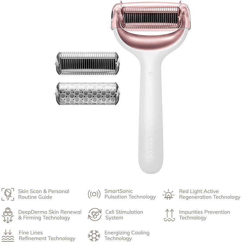 Geske MicroNeedle Face & Body Roller 8 in 1 Starlight Συσκευή Μεσοθεραπείας Προσώπου & Σώματος 1 Τεμάχιο
