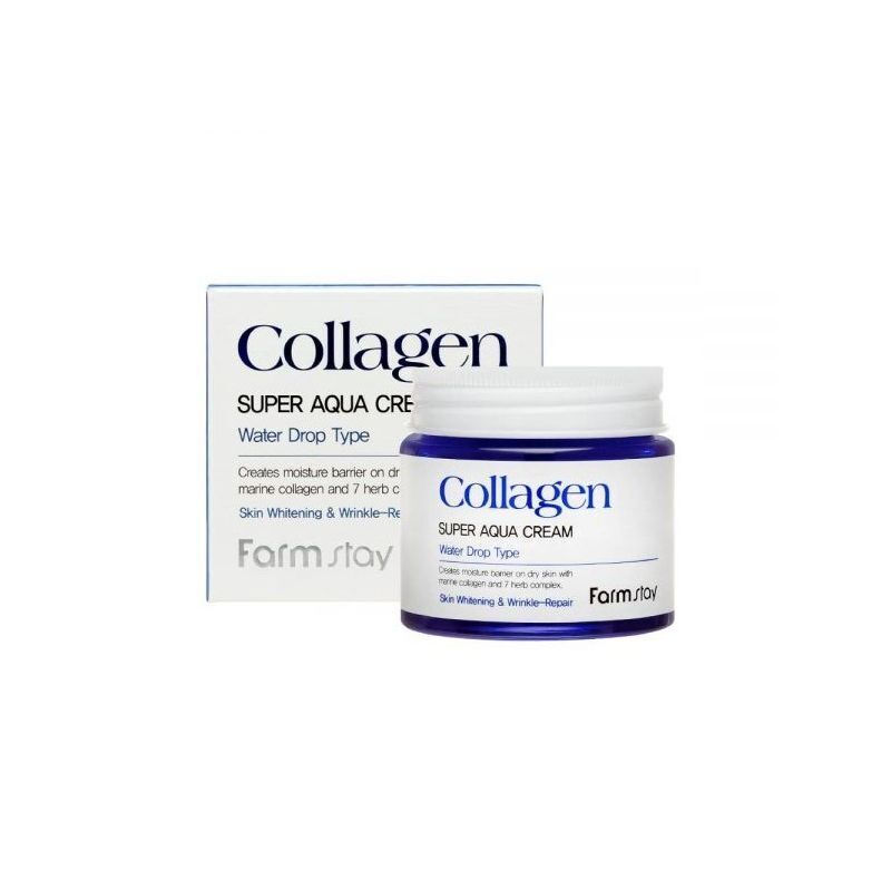 Farm Stay Super Aqua Ενυδατική Κρέμα Προσώπου με Κολλαγόνο 80ml