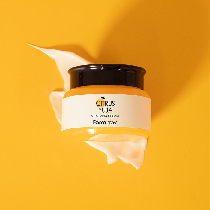 FarmStay Citrus Yuja Vitalizing Cream - Αναζωογονητική κρέμα για πρόσωπο, λαιμό και ντεκολτέ - 100gr