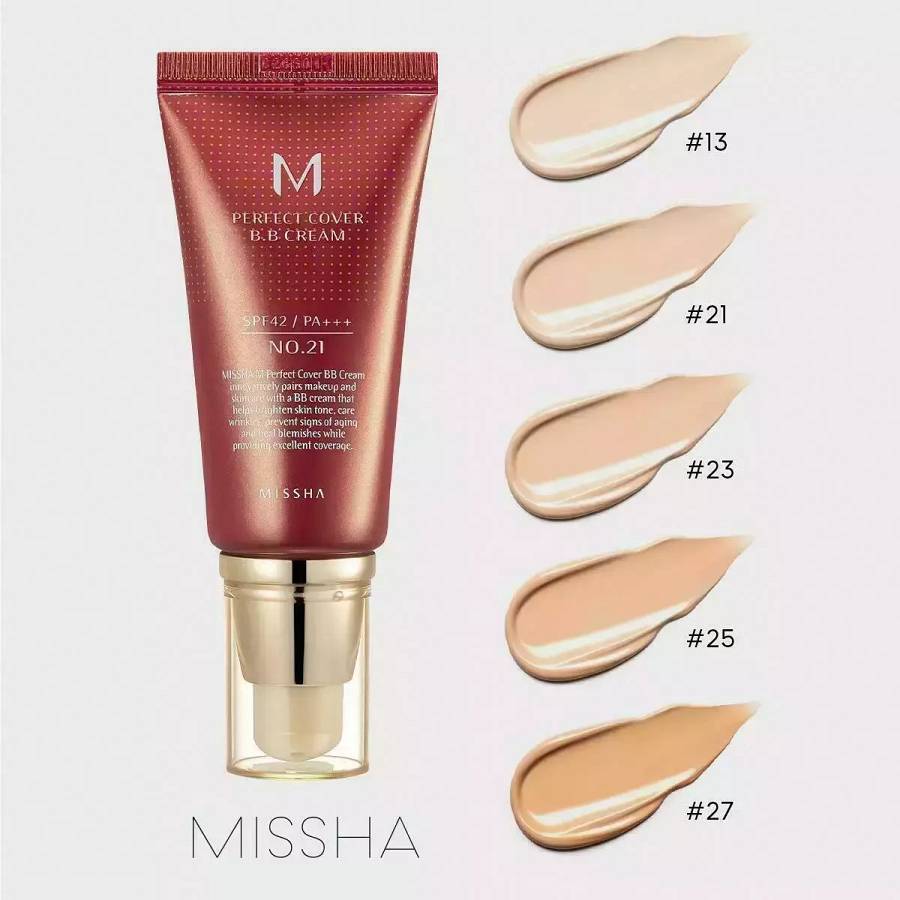 Missha M Perfect Cover PA+++ BB 21 Light Beige Ενυδατική Κρέμα Προσώπου Ημέρας με SPF42 με Υαλουρονικό Οξύ & Ceramides 50ml