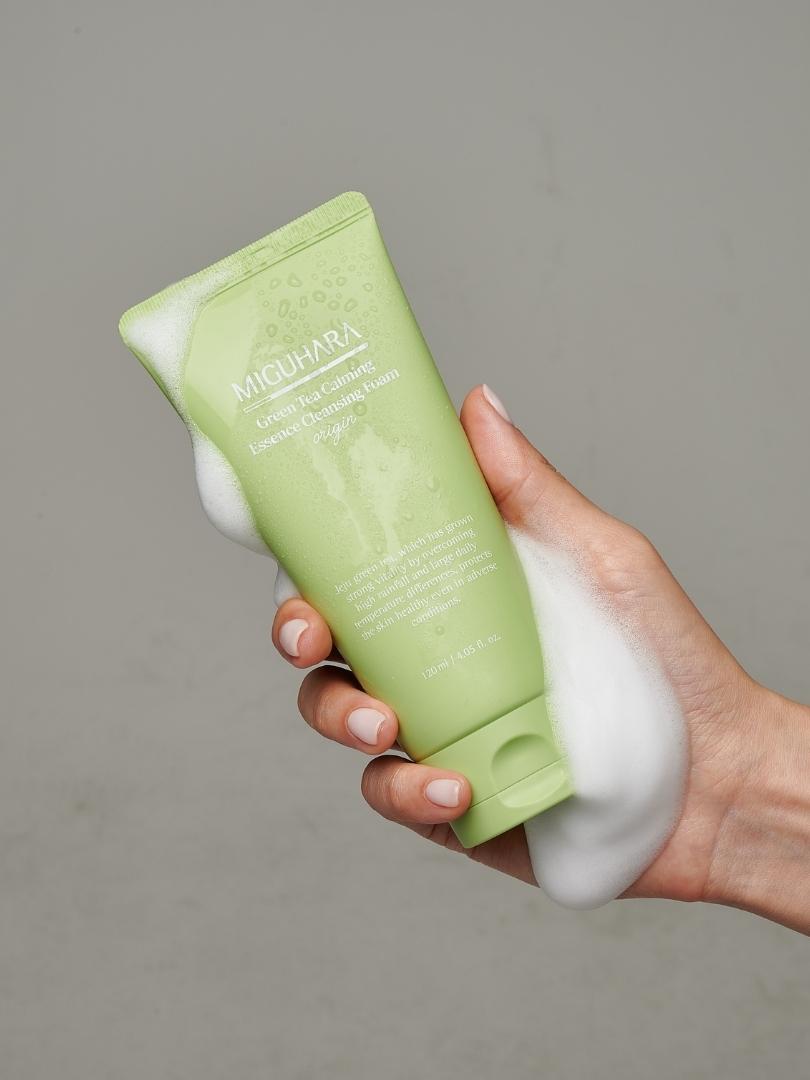 Miguhara Green Tea Calming Essence Cleansing Foam Origin – Αφρός καθαρισμού με πράσινο τσάι - 120 ml