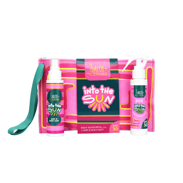Aloe+ Colors Promo Into the Sun Body Sunscreen SPF30, 100ml & Hair & Body Mist, 100ml, 1set