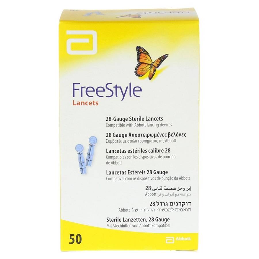 Abbott Freestyle Lancets (Mmedisence Thin) Βελόνες - Σκαρφιστήρες Μέτρησης Σακχάρου - 50 τμχ