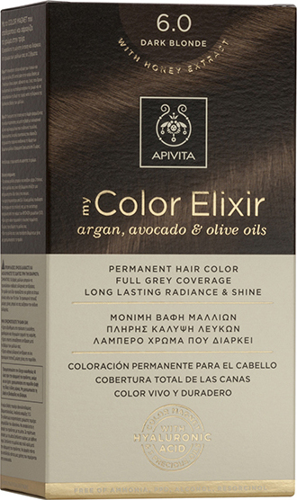 Apivita My Color Elixir Μόνιμη Βαφή Μαλλιών No 6.0 Ξανθό Σκούρο