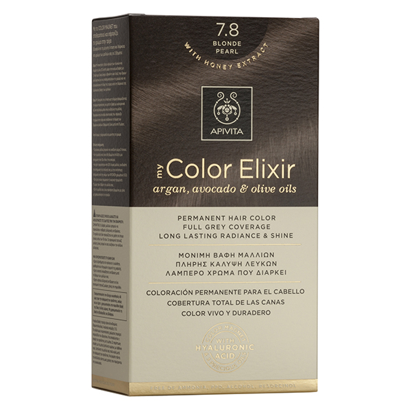 Apivita My Color Elixir Μόνιμη Βαφή Μαλλιών No 7.8 Ξανθό Περλέ