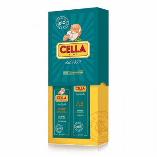 Cella Milano Aloe Organic Shaving Gift Set(Shaving Cream,Aftershave Balm)
