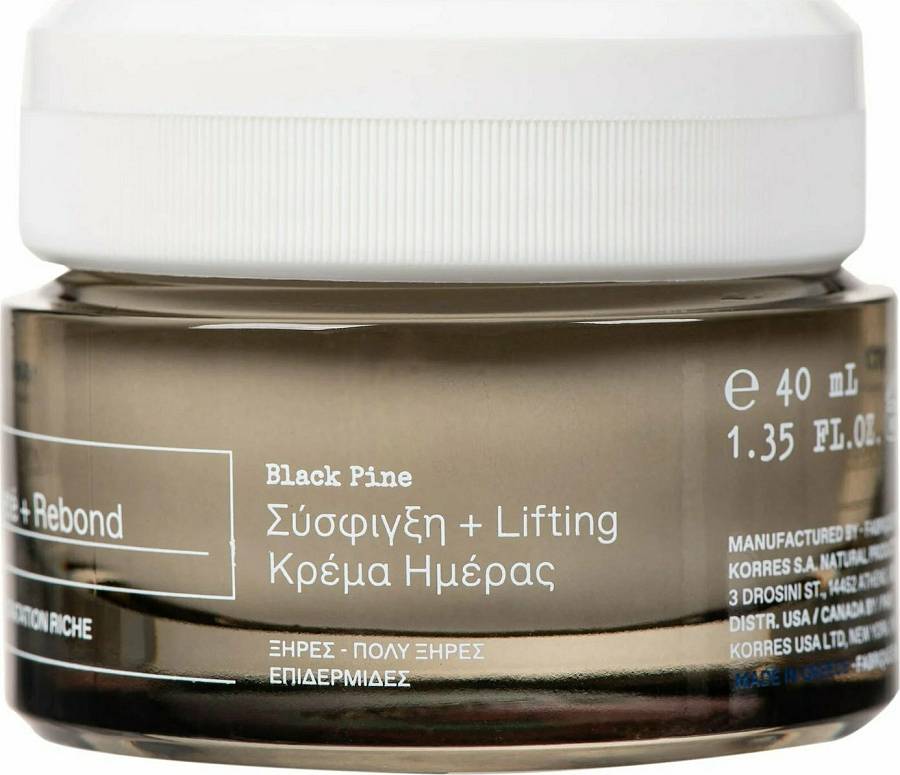 Korres Black Pine Bounce Firming Moisturizer Μαύρη Πεύκη Σύσφιγξη + Lifting Κρέμα Ημέρας Ξηρές/Πολύ Ξηρές Επιδερμίδες, 40ml