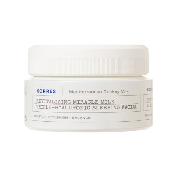 Korres Revitalizing Miracle Milk Triple-Hyaluronic Sleeping Facial Κρέμα Νυκτός για Ενυδάτωση & Θρέψη με Γάλα Γαϊδούρας, 40ml