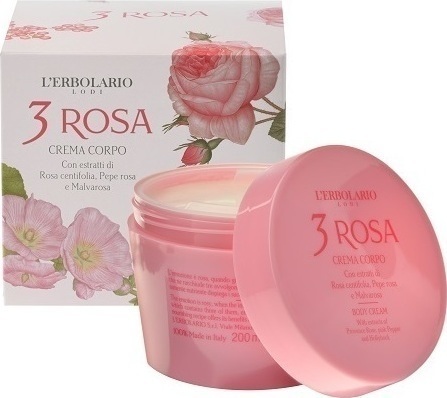 LErbolario 3 Rosa Crema Corpo Κρέμα Σώματος 200 ml