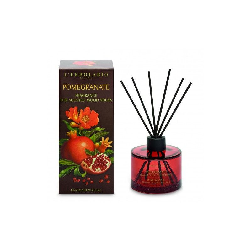 L Erbolario Melograno / Pomegranate Fragrance For Scented Wood Sticks, 125ml