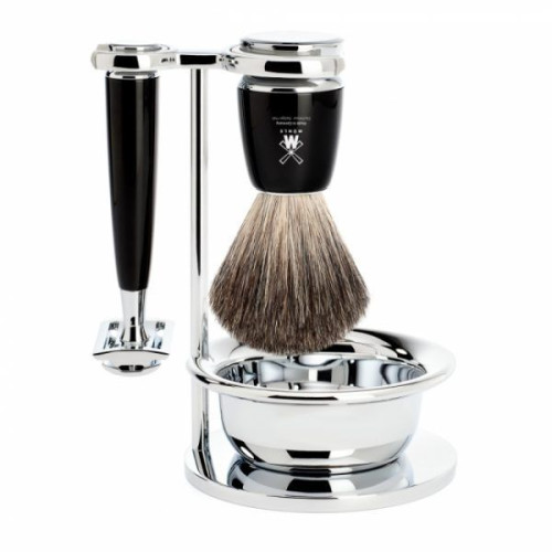 Muehle shaving kit 4-parts S 81 M 226 SSR (safety razor/pure badger/bowl)