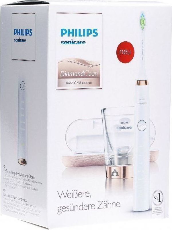 Philips Sonicare DiamondClean HX9312/04 Ηλεκτρική Οδοντόβουρτσα με Χρονομετρητή Rose Gold Edition