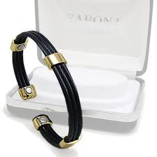 Sabona βραχιολι καρπου Trio Cable Black gold