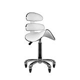 NC Pro Equipment  AM-880 COSMETIC STOOL ROLL SPEED  WHITE