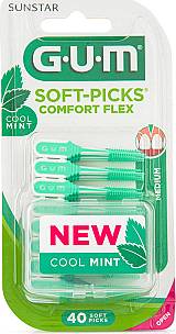 GUM Soft-Picks Comfort Flex Μεσοδόντιες Οδοντογλυφίδες Medium σε χρώμα Πράσινο 40τμχ