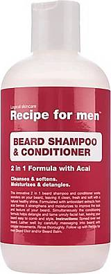 Recipe For Men Beard Shampoo & Conditioner 2 in 1 Formula with Acai 250ml